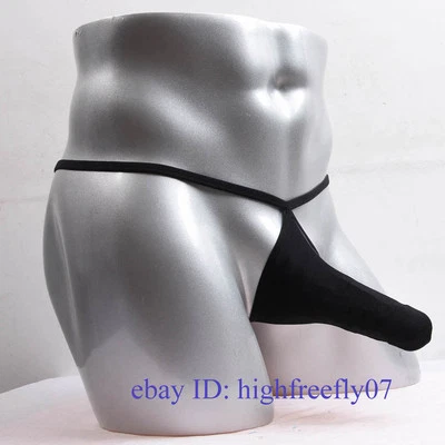 Men Summer Fashion Penis Long Pouch G-string Underwear Guy Swimwear Bikini Thong - Image 1 of 4