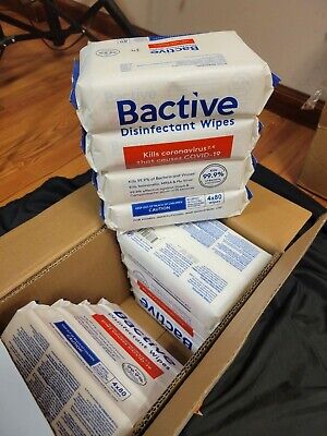 Bactive Disinfectant Wipes FULL CASE - 12 Packs - 80 Per Pack (960 Total Wipes) • 8.99$
