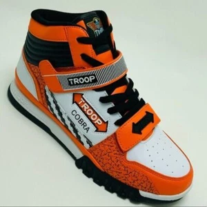Men's Troop Cobra Orange | White | Black High-Top Sneakers NWT - Picture 1 of 8