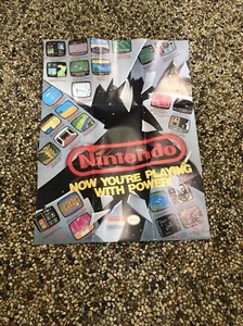 Vintage Nintendo NOW YOUR'E PLAYING WITH POWER NINTENDO NES POSTER 1989 - Picture 1 of 4