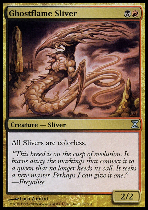 MTG - Ghostflame Sliver - Time Spiral - NM, English Magic FLAT RATE SHIP - Image 1 of 1