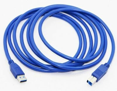 USB 3.0 Male to USB-B 3.0 Male Printer Data Cable, Extension Cord Blue - Image 1 of 4