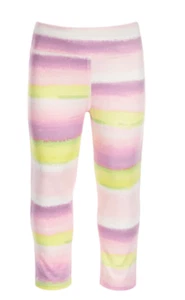 NWT Girls Ideology Barely Pink Striped Leggings sz 5 Year Old - Picture 1 of 7