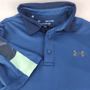 Under Armour The Playoff Polo Mens Small Blue Short Sleeve Golf Polo Lightweight - Picture 1 of 7