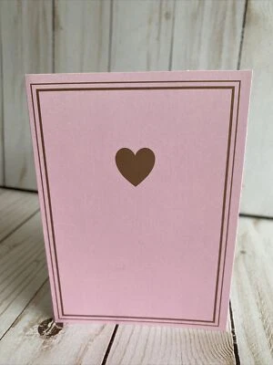 Tarjeta en blanco Send Love corazón dorado fondo rosa San Valentín pensando en ti nueva Foto 1 de 4