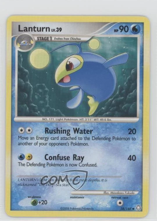 2008 Pokémon Diamond & Pearl - Legends Awakened Lanturn #58 q0l