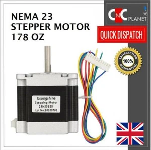 Impresora 3D router CNC motor paso a paso NEMA 23 6,35 mm 1/4" eje 178 oz 4 hilos 2,8 A - Imagen 1 de 6