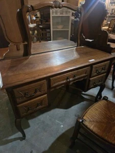 Antique Vanity with Mirror - Picture 1 of 2