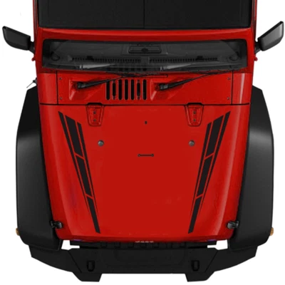 2 Piezas Calcomanías Vinilo Carreras Adhesivas Coche Rayas Negras Deporte Auto Capucha Capó 80x12cm  Foto 1 de 4