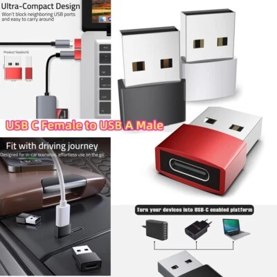 3Pcs USB C Auf USB A Adapter Ladeadapter Datenübertragung Stecker Konverter KG - Bild 1 von 4