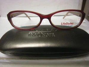 JG HOOK EYEGLASS FRAMES Style ASHLEY in RED Sz. 53-15-130 Free CASE - Picture 1 of 3