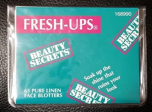 Beauty Secrets- 65 FRESH-UPS FACE BLOTTERS with Carrying/Storage Pouch - 3" x 4" - Picture 1 of 2