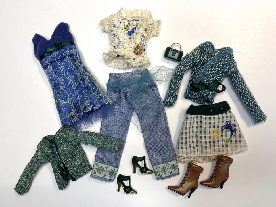 Muñeca Barbie Mattel 2005 Fashion Fever mezcla y combinación azul verde Fashion Avenue lote Foto 1 de 1