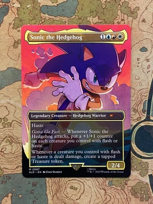 MTG -Sonic the Hedgehog 2087 Borderless Mythic Secret Lair Drop Series SLD NM - Image 1 of 3