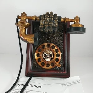 Telefono antico animato Grandin Road #163959 Halloween si muove e parla ULTRA RARO - Foto 1 di 7