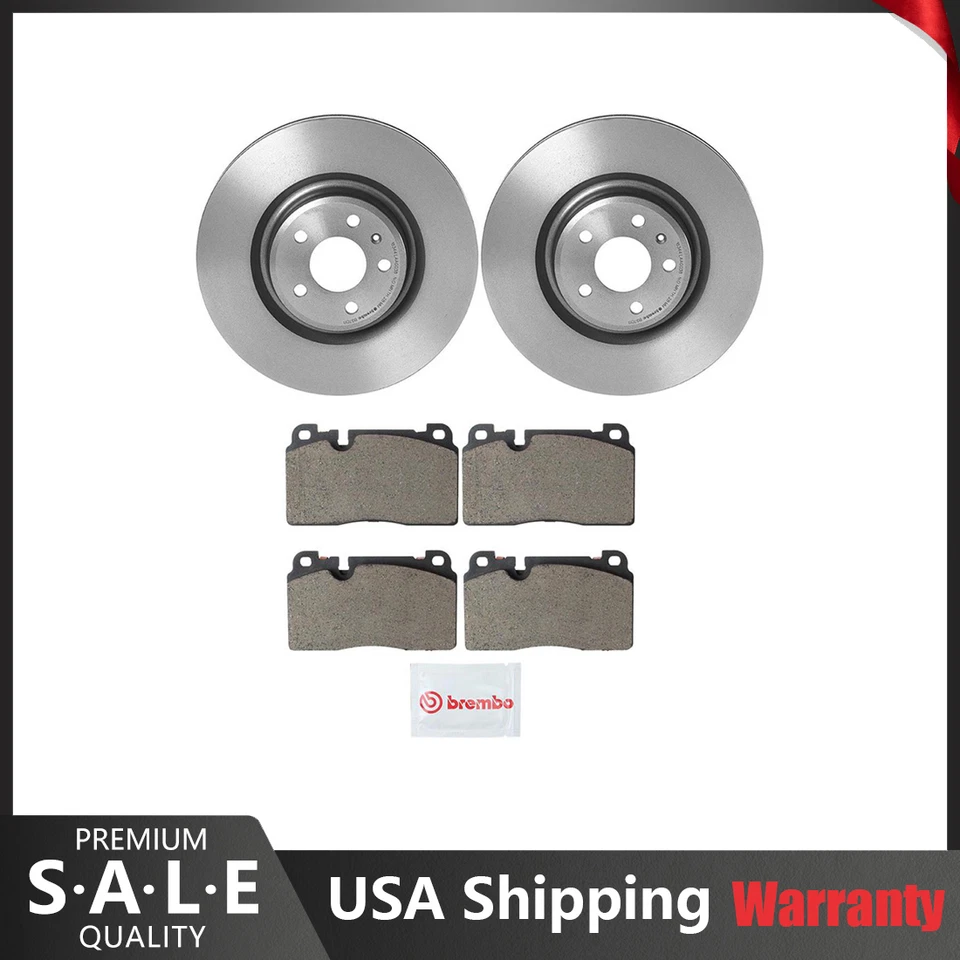 Комплект переднего тормоза Brembo керамические колодки и дисковые диски с УФ-покрытием 345 мм для Audi Q5 - Изображение 1 из 4