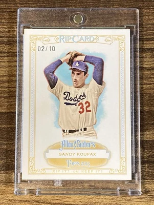 SANDY KOUFAX #/10 - 2013 Topps Allen & Ginter UN-RIPPED RIP CARD #RIP-78 DODGERS - Image 1 of 2