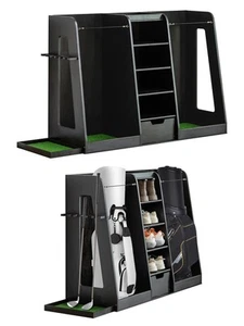 Organizador de bolsas de golf de madera y estante de almacenamiento 2 bolsas de golf soporte/soporte para palos de golf - Imagen 1 de 14