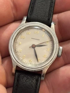 Atemberaubende Vintage 1940er Herren Longines WWII 17j Cal 10L Militär Armbanduhr LESEN - Bild 1 von 12