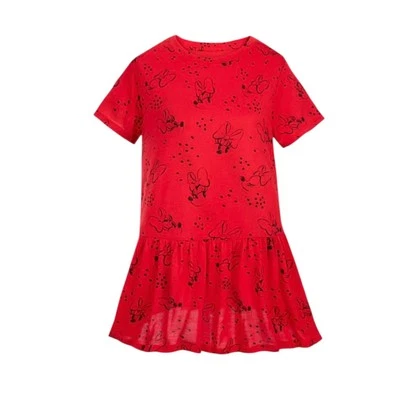 Disney Mujer Minnie Mouse Icono Túnica Volantes Rojo Peplum Negro Talla Grande Foto 1 de 4