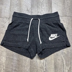 Nike Women's Gym X-Small Workout Training Shorts 813874-010 Terry Sweat Yoga - Picture 1 of 9