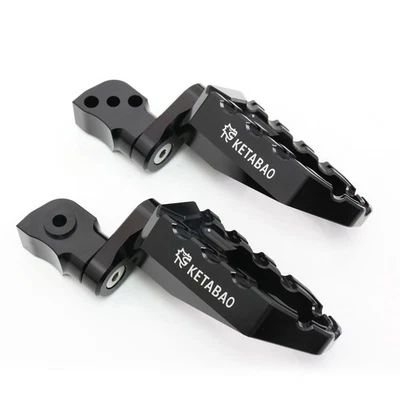 Clavijas traseras inferiores BUZZ 1 pulgada negras para Aprilia Dorsoduro 900 17 18 Foto 1 de 4