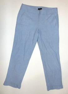 Loft Women's Capri Pants Petites Op Cotton Lie Blue Pockets - Picture 1 of 9