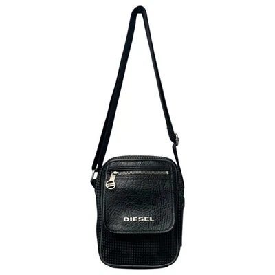 Diesel Crossbody Bag Mens Unisex Black Textured Utility Streetwear Modern Casual - Image 1 of 4