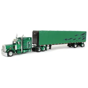 DCP 1/64 Peterbilt 359 63'' Mid-Roof Sleeper, Utility Roll Tarp Trailer 60-1607 - Picture 1 of 5