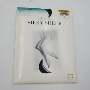 Pantimedias Top Sheer Caress Sedosas Control Transparente Talla JCP Queen Cortas Negras 89 - Imagen 1 de 4
