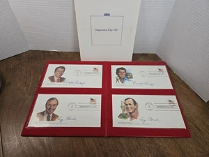 Reagan/Bush Inaugural Covers, 1st term, with Fleetwood cachet, 7.5"x4", IL & MA - Picture 1 of 8