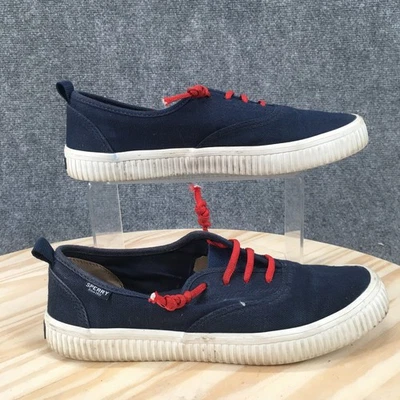 Zapatos Sperry Top Sider para mujer 8,5 azules con cordones zapatillas de lona informales de caña baja Foto 1 de 4