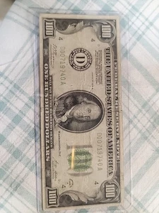 1928-A. $100 Small Size Federal Reserve Note 2151-D - Picture 1 of 2