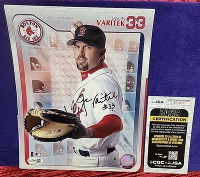 boston red sox Jason Varitek BASEBALL Autograph Auto singed picture 8x10 JSA COA - Image 1 of 4