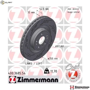 2x BRAKE DISC 400.3685.54 FOR MERCEDES-BENZ OM 651.960 2.1L 4cyl GLE 3.0L 6cyl - Picture 1 of 9