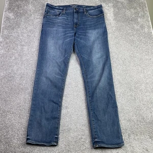 Banana Republic Travel Jeans Men’s 36X33 Blue Straight Slim Mid-Rise Dark Wash - Picture 1 of 12