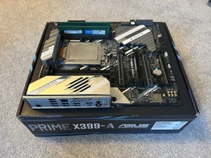ASUS X399-A MotherBoard AMD Ryzen Threadripper 1920X CPU 32GB DDR4 2666 RAM - Picture 1 of 9