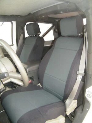 Premium Genuine Neoprene Custom Tailored Front Seat Covers for Jeep Wrangler JK - Image 1 of 4