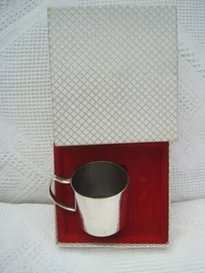 vintage christening mug/tankard - silver plate by Plato - boxed - Picture 1 of 8