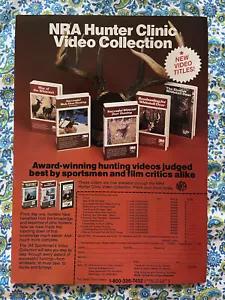 Pubblicità Stampa Collezione Video NRA Hunter Clinic 1988 Vintage - Solo Pubblicità - Foto 1 di 7