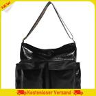 Women Casual Satchel Bag Retro Trendy Tote Bag Shoulder Bag Purse (Black)