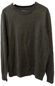Suéter gris Christian Lacroix XL 100 % lana merino extra fina cuello redondo para hombre - Imagen 1 de 7