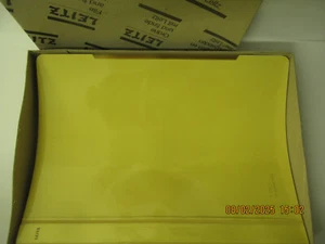 Leitz 25 Schnellhefter Plastik Hefter 4191 01 weiß + gelbe Klarsicht Deckseite - Bild 1 von 3