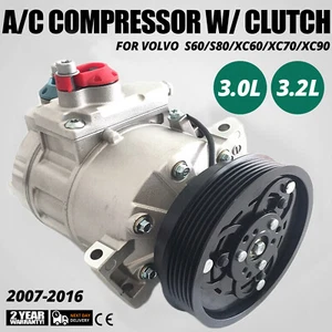 A/C Compressor Fits Land Rover LR2 Volvo S60 S80 V60 V70 XC60 XC70 XC90 67675 - Picture 1 of 13