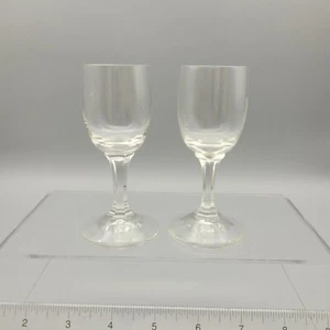 Set Vintage di 2 Occhiali Cordial Port a Forma di Barile Stello 4" Alti - Foto 1 di 8