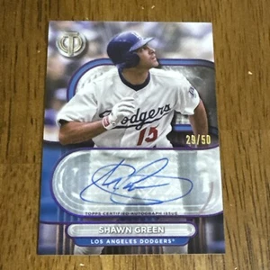2024 Topps Tribute SHAWN GREEN 29/50 PURPLE AUTO LA Dodgers Playoffs Shohei - Picture 1 of 3