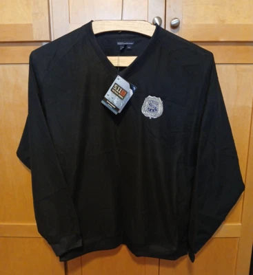 5.11 Tactical Series Windshirt Mens 3XL Black NJ PBA Wind Resistant Water Repel - Image 1 of 4