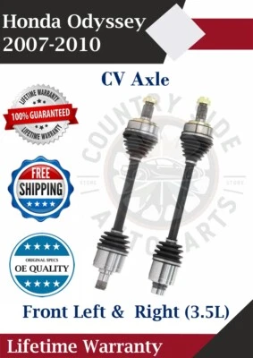 New OE Front CV Axles For 2007-2010 Honda Odyssey 3.5L Lifetime Warranty - Image 1 of 4