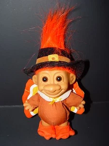 Muñeca Troll 4 1/2" Russ Día de Acción de Gracias Mascota Pavo - Imagen 1 de 1