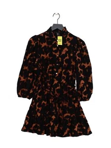 New Look Women's Midi Dress UK 10 Black 100% Viscose A-Line - Picture 1 of 5